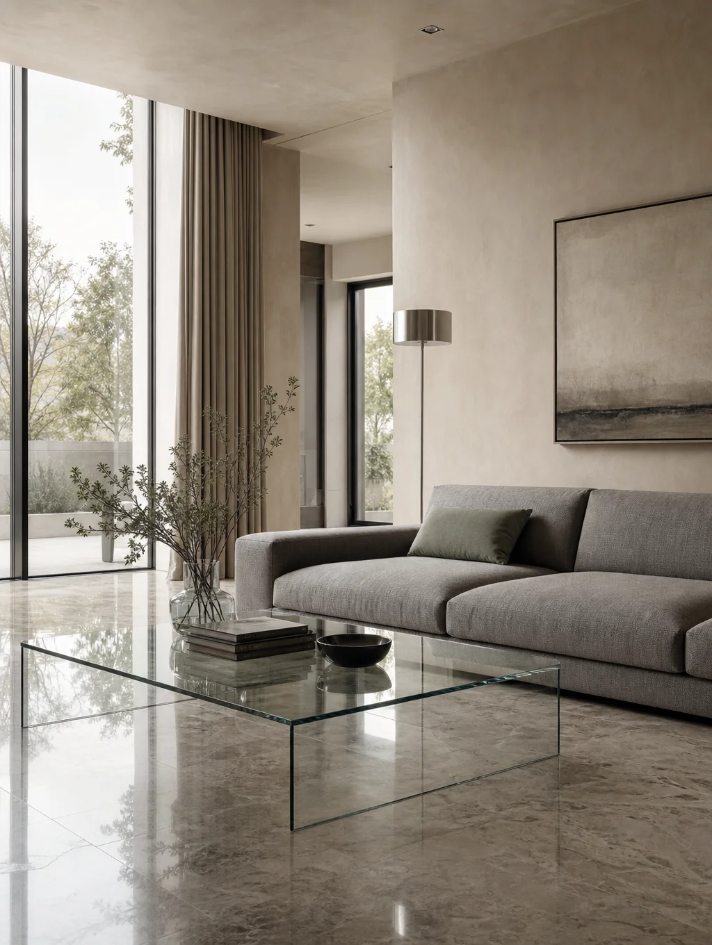 Custom architectural lighting design in a modern living room