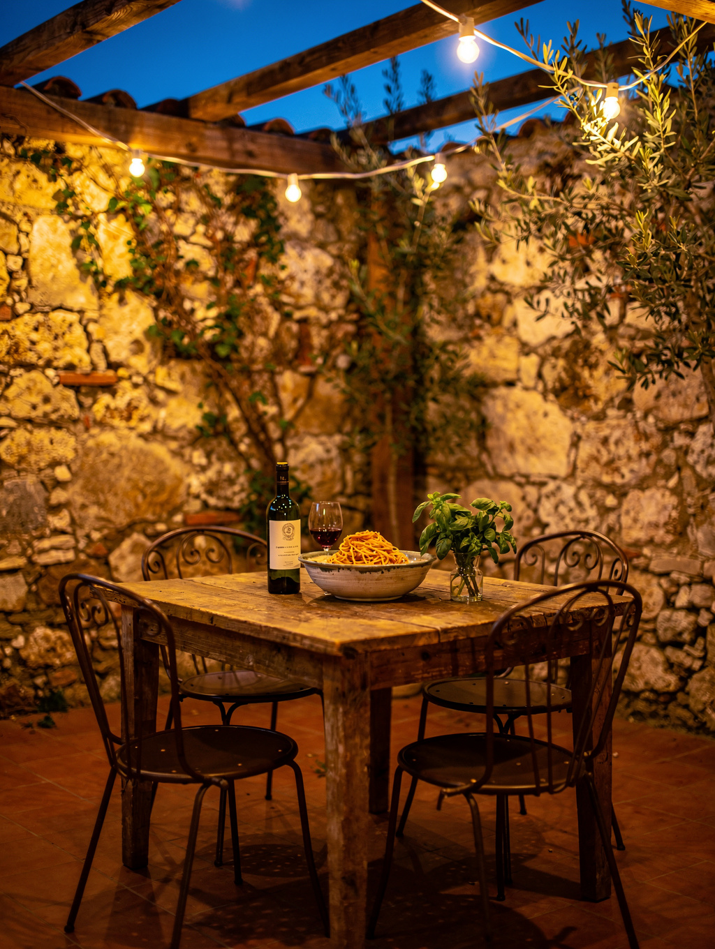 Warm ambient lighting for a Thompson Station outdoor patio